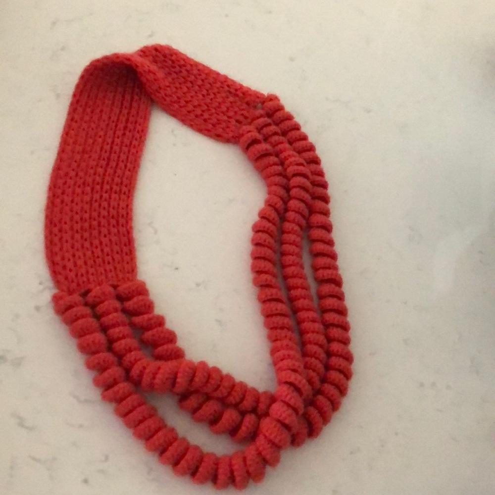 NBW Shebobo orange corkscrew winter infinity scarf - Picture 2 of 3